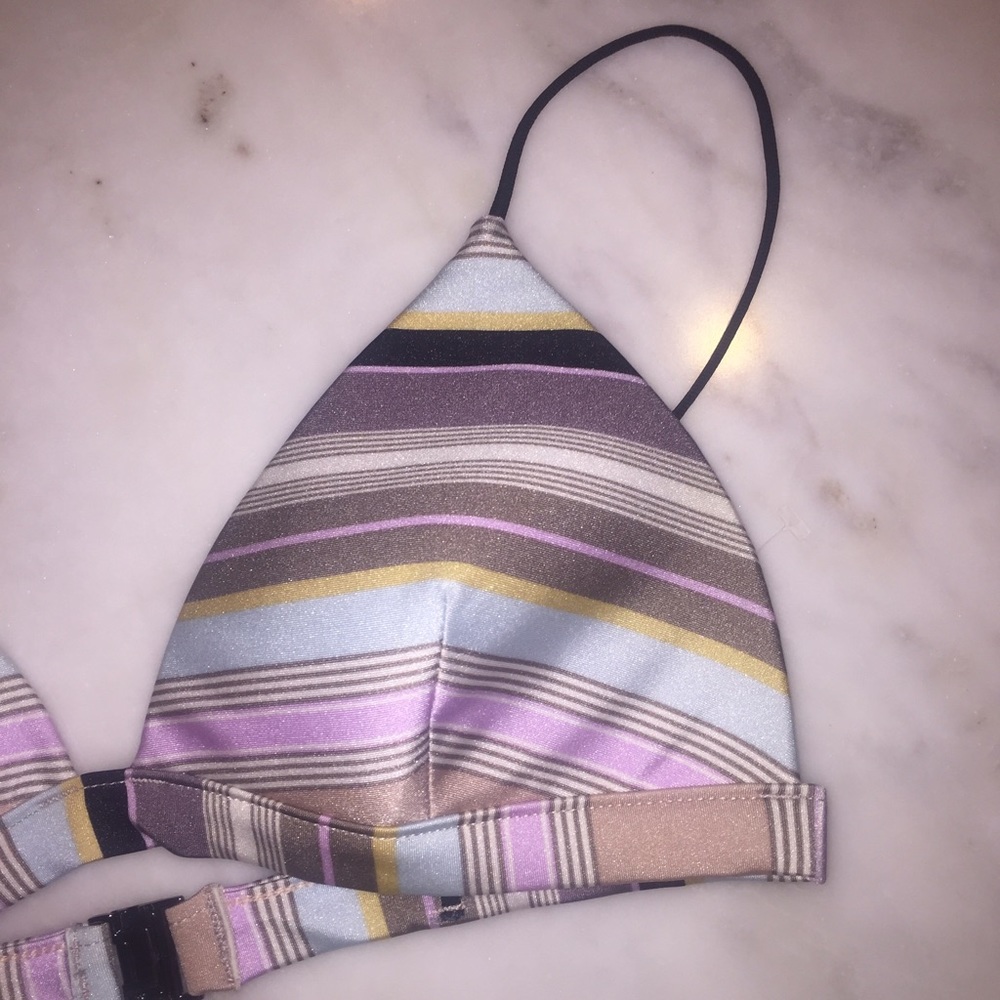 NWOT Zimmermann Striped Bikini Top